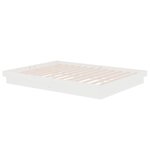 vidaXL Cadre de lit Blanc Bois massif 135x190 cm Double
