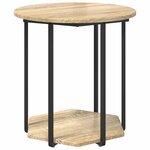 vidaXL Ensemble de tables d'appoint avec étagère 2 Pièces Marron