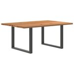 vidaXL Table à manger marron clair bois de chêne massif rectangulaire