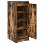 vidaXL Armoire à chaussures chêne fumé 29 5x34x76 cm bois d'ingénierie