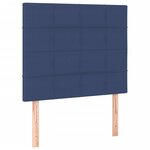 vidaXL Sommier à lattes de lit avec matelas Bleu 80x200 cm Tissu