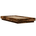 vidaXL Cadre de lit chêne fumé 75x190 cm bois d'ingénierie