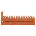 vidaXL Cadre de lit sans matelas avec tête de lit brun cire 160x200 cm