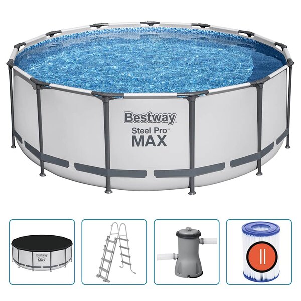 Bestway Ensemble de piscine ronde Steel Pro MAX 396x122 cm