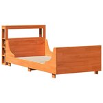 vidaXL Cadre de lit sans matelas cire marron 75x190 cm bois pin massif