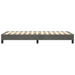 vidaXL Cadre de lit à ressorts gris foncé 90x200 cm velours