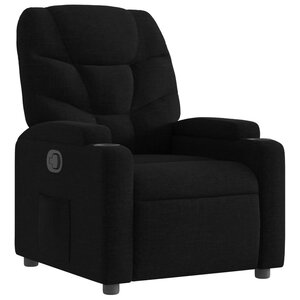 vidaXL Fauteuil inclinable en tissu noir