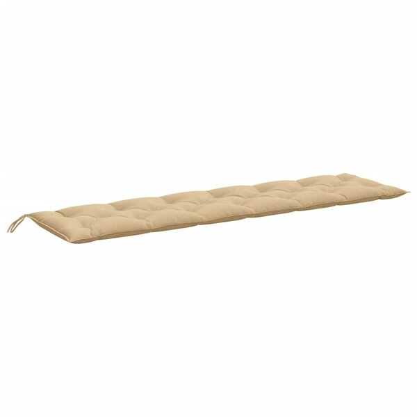 vidaXL Coussin de banc de jardin beige mélangé 200x50x7 cm tissu