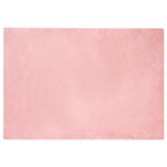 vidaXL Tapis en Fourrure Synthétique de Lapin Olite Rose 140 x 200 cm