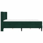 vidaXL Cadre de lit avec matelas Vert foncé 140 x 190 cm Velours