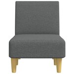 vidaXL Chaise longue gris foncé tissu