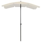 vidaXL Parasol de jardin avec mât 200x130 cm Sable