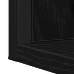 Miroir de salle de bain vidaXL en chêne noir 50x12x60 cm en bois d'ingénierie