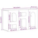 vidaXL Buffet Noir 100 x 35 x 59 cm Bois d'ingénierie