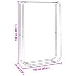 vidaXL Portant de bois de chauffage 100x25x150 cm acier galvanisé