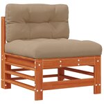 vidaXL Ensemble de salon de jardin 10 Pièces Brun cire Bois de pin massif