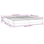 vidaXL Cadre de lit Crème 180 x 200 cm Tissu