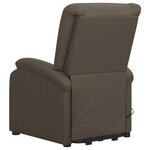 vidaXL Fauteuil Gris Similicuir