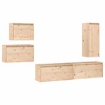 vidaXL Meubles TV 5 Pièces Bois massif de pin