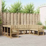 vidaXL Ensemble de canapés d'extérieur 9 Pièces Blanc et Beige