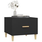 vidaXL Table basse Noir 50x50x40 cm Bois d'ingénierie