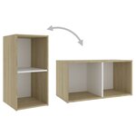 vidaXL Ensemble de meubles TV 8 Pièces Blanc chêne sonoma Bois ingénierie