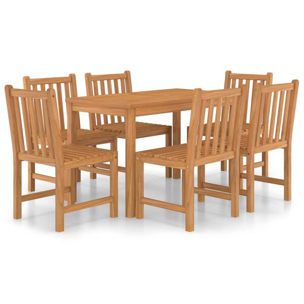 vidaXL Ensemble de salle à manger de jardin 7 pièces 120 x 70 cm en bois de teck massif
