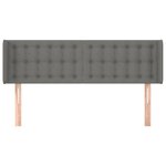 vidaXL Tête de lit avec oreilles Gris foncé 147x16x78/88 cm Tissu
