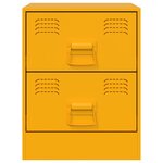 vidaXL Table de chevet jaune 34 5x39x44 cm acier