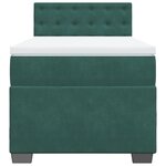 vidaXL Sommier à lattes de lit et matelas Vert foncé 80x200 cm Velours