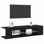 vidaXL Meuble TV Chêne noir 135 x 39 x 30 cm Bois d'ingénierie