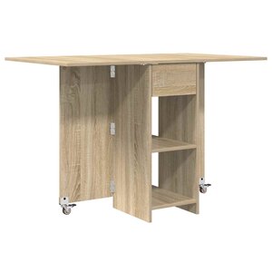 vidaXL Table à dîner 115 x 70 x 75 cm Bois d'ingénierie Chêne Sonoma