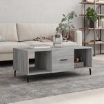 vidaXL Table basse sonoma gris 102x50x40 cm bois d'ingénierie