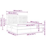 vidaXL Lit avec rangement et matelas Crème 200 x 200 cm Polyester