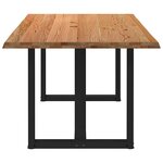 vidaXL Table à manger marron clair bois de chêne massif rectangulaire