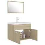 vidaXL Ensemble de meubles de salle de bain Chêne sonoma Aggloméré