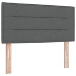 vidaXL Tête de Lit LED Design Lignes Gris Foncé 80 cm Tissu