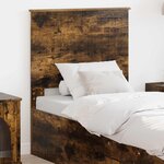 vidaXL Tête de lit avec tête de lit Chêne fumé 75 cm Bois d'ingénierie