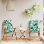 vidaXL Chaises de jardin inclinables 2Pièces et coussins bois massif teck