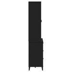 vidaXL Buffet VIKEN noir 80x40x190 cm bois massif de pin