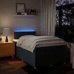 vidaXL Sommier à lattes de lit avec matelas Bleu 120x200 cm Tissu
