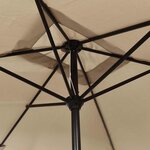 vidaXL Parasol d'extérieur avec mât en métal 300x200 cm taupe