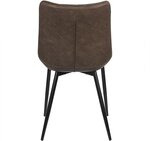 Chaises de cuisine en synthétique 2 pièces marron 19_0000413