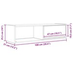 vidaXL Meuble TV blanc 100x31x25 5 cm bois d'ingénierie