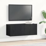 vidaXL Meubles TV 2 Pièces Chêne noir 80 x 30 x 30 cm Bois d'ingénierie