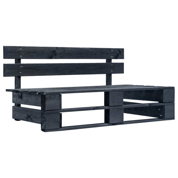 vidaXL Banc palette de jardin Bois Noir