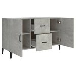 vidaXL Buffet gris béton 100x36x60 cm bois d'ingénierie