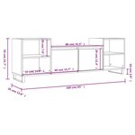 vidaXL Meuble TV Blanc 160x35x55 cm Bois d'ingénierie