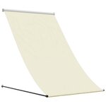 vidaXL Auvent rétractable crème 100x150 m tissu et acier