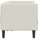 vidaXL Canapé Chesterfield avec traversins 2 places crème velours